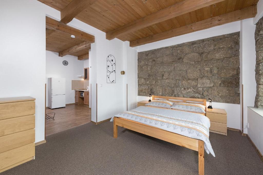 Postel nebo postele na pokoji v ubytování Penzion Solaris