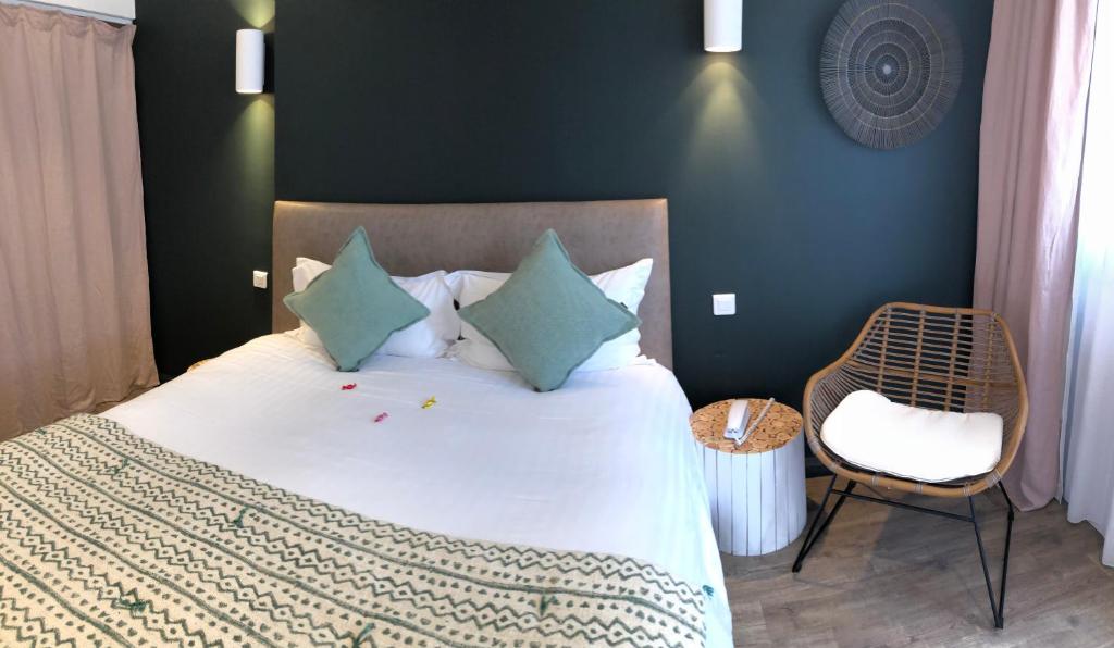 Кровать или кровати в номере Boutique Hotel & Spa la Villa Cap Ferrat