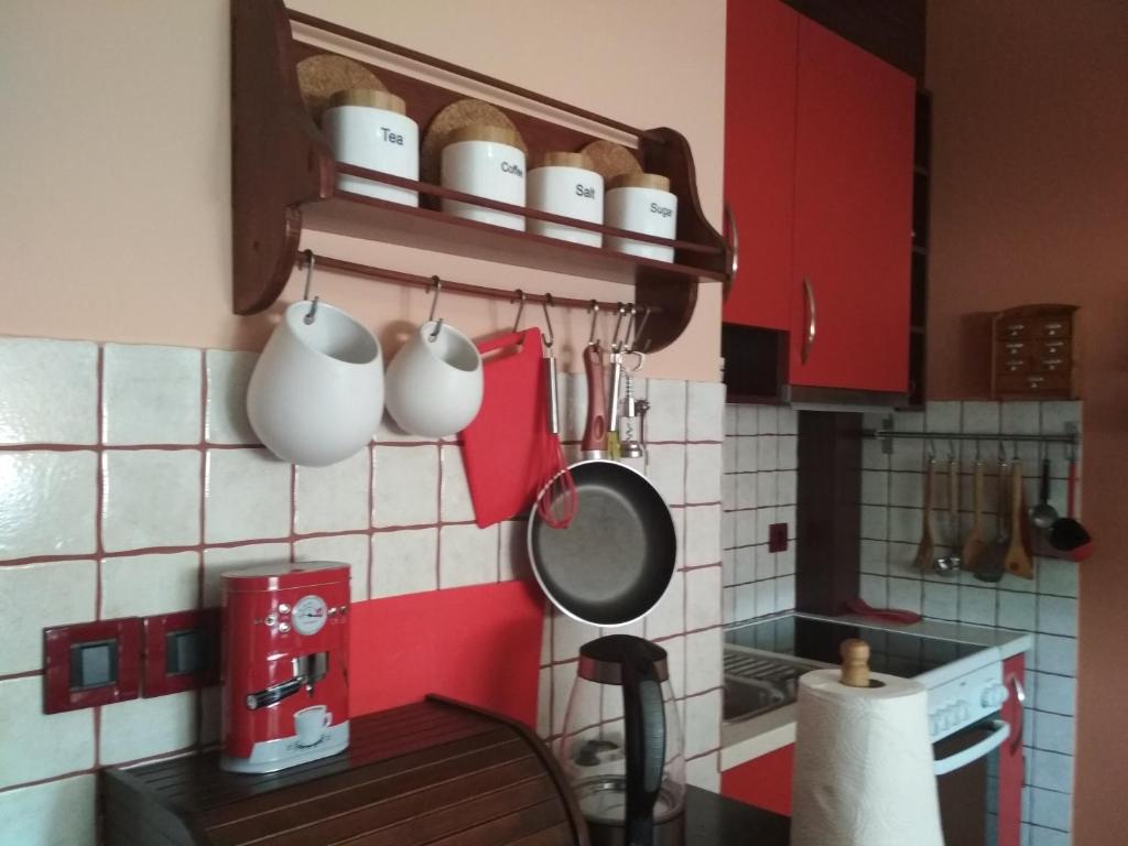 Virtuvė arba virtuvėlė apgyvendinimo įstaigoje Studio apartman Vuković