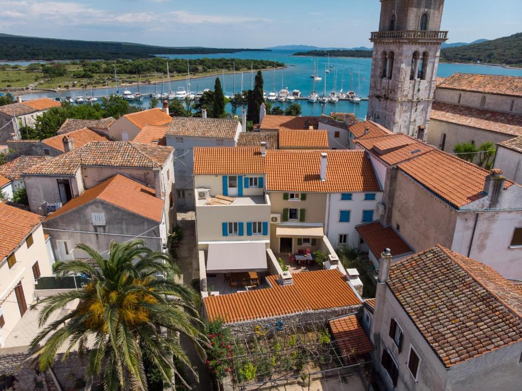 a view of the town of dubrovnik from the clock tower at At home in Osor, Cres in Osor