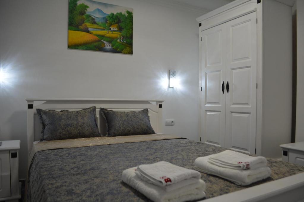 Posteľ alebo postele v izbe v ubytovaní VILLA IRAKLITSA SEA VIEW