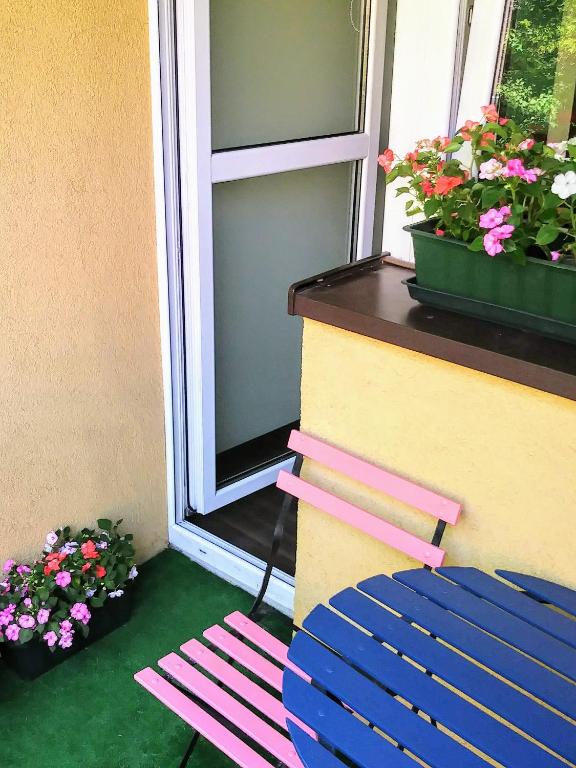 Vonkajšia záhrada v ubytovaní Global Trip Apartament stadion zimowy