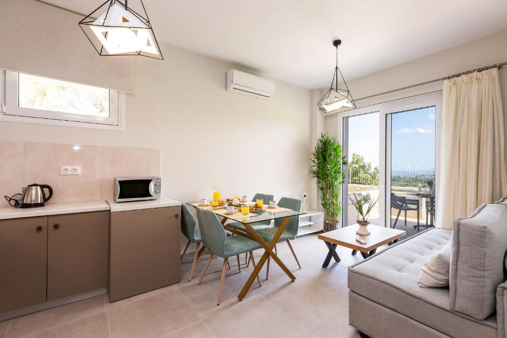 Vigla Suites - 一居室公寓，带有海景地面