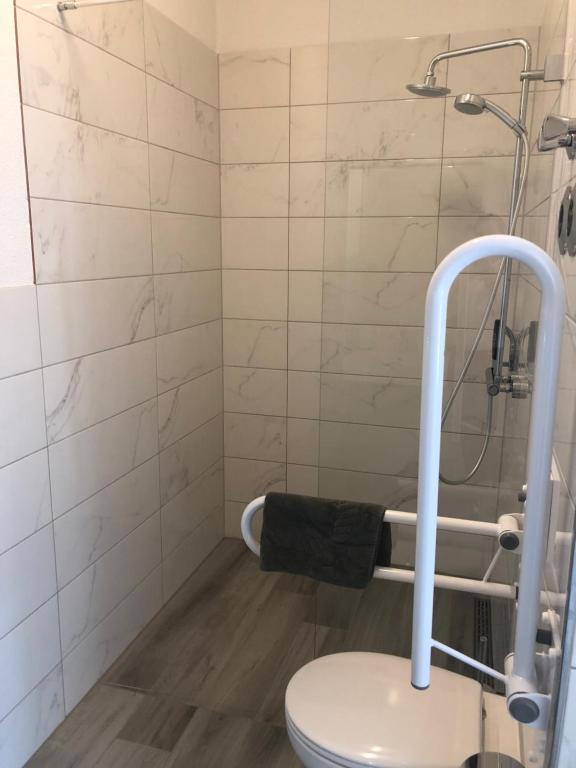Koupelna v ubytování Hotel Lumi