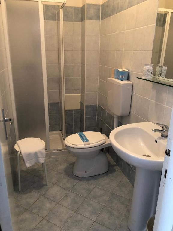 Koupelna v ubytování Hotel Adriatico