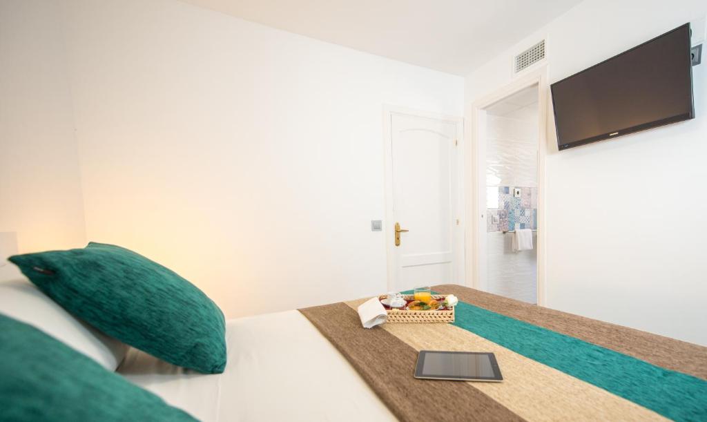 Телевизор и/или развлекательный центр в Aparthotel Ona Aucanada