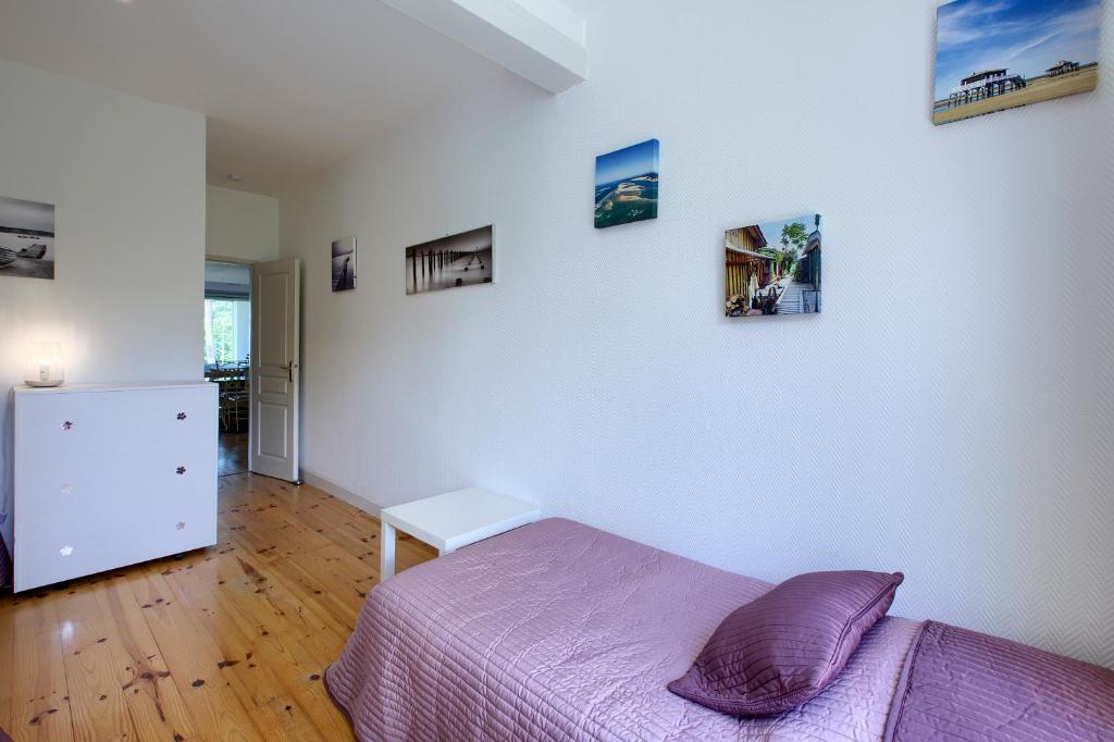 Postel nebo postele na pokoji v ubytování Appartement Pyla Les Cèdres