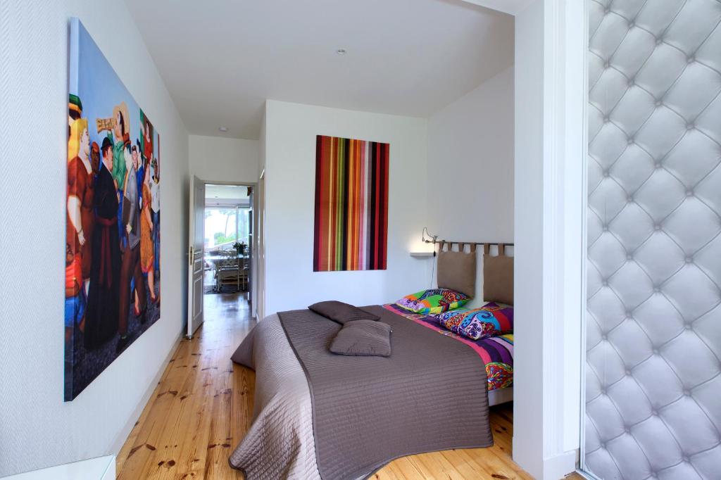Postel nebo postele na pokoji v ubytování Appartement Pyla Les Cèdres