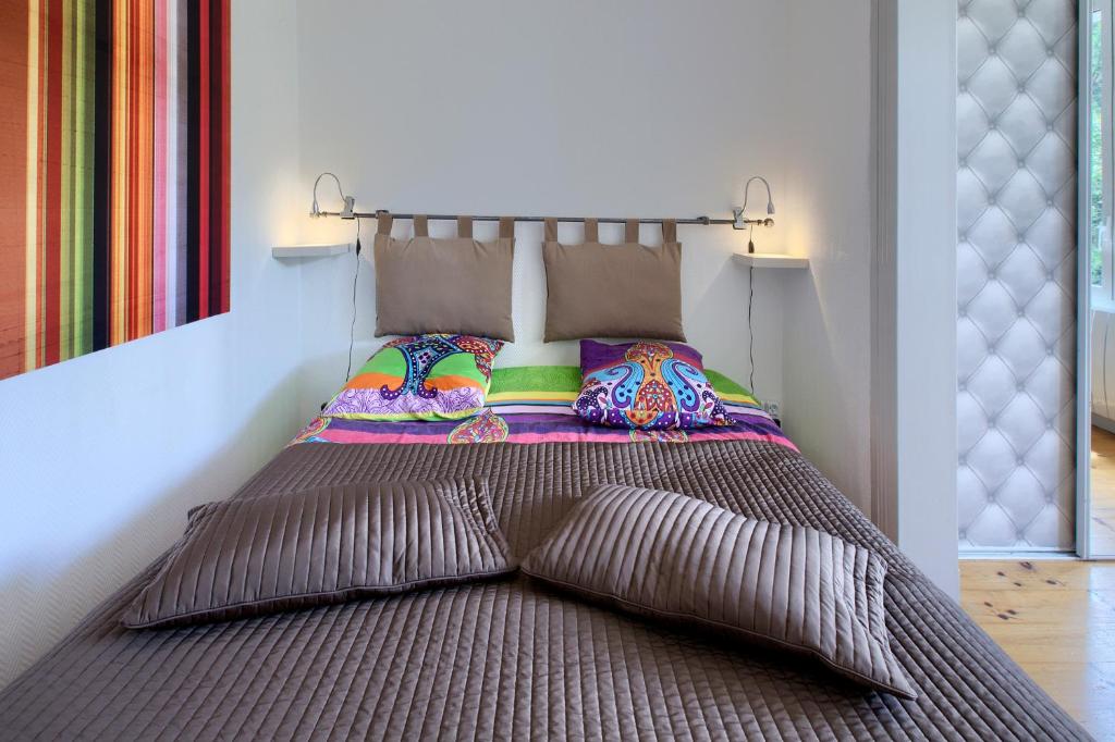 Postel nebo postele na pokoji v ubytování Appartement Pyla Les Cèdres
