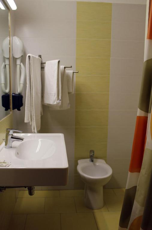 Koupelna v ubytování Hotel 106