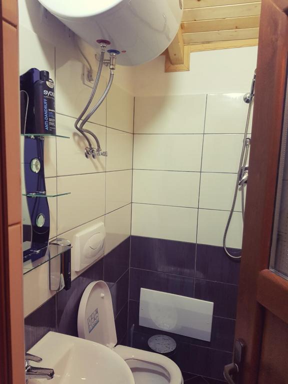 Phòng tắm tại Hotel Krojet e Rrogamit