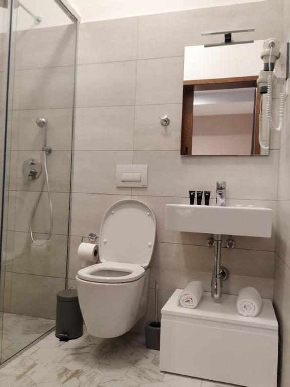 Koupelna v ubytování Hotel Pelikan