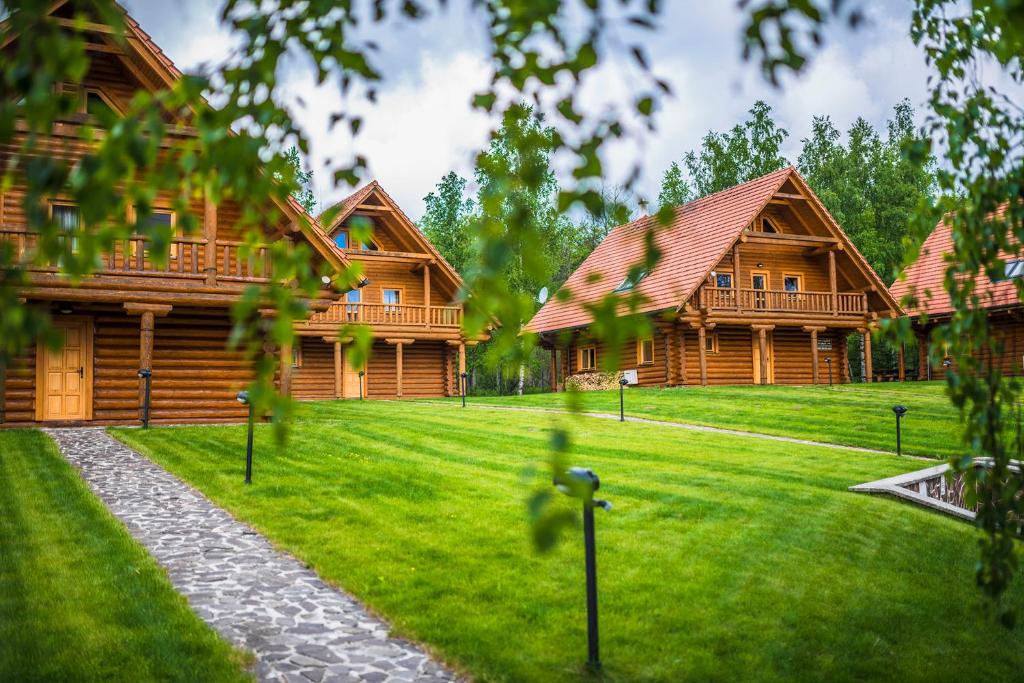 Vonkajšia záhrada v ubytovaní Zrubové chaty Stará Lesná