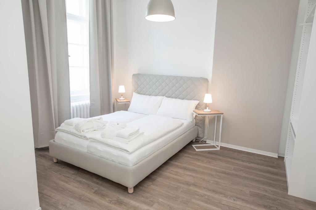 Postel nebo postele na pokoji v ubytování Boardinghouse Flensburg - by Zimmer FREI! Holidays