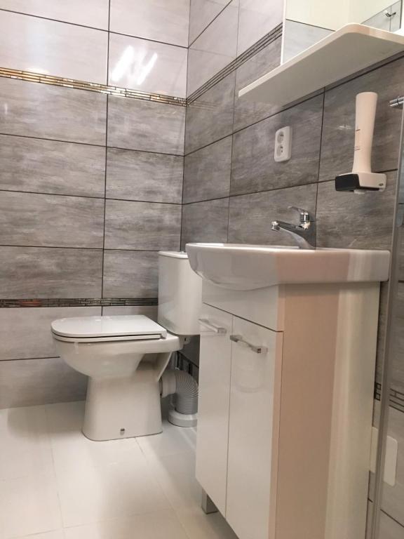 Koupelna v ubytování Hotel Jordánek