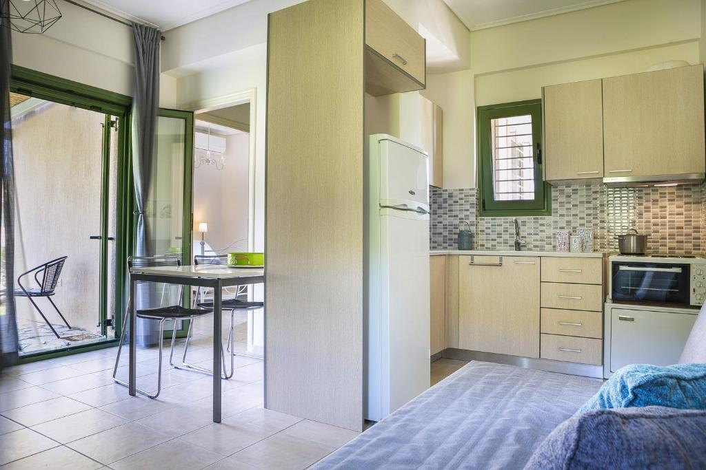 Kuchyň nebo kuchyňský kout v ubytování Sky Apartment