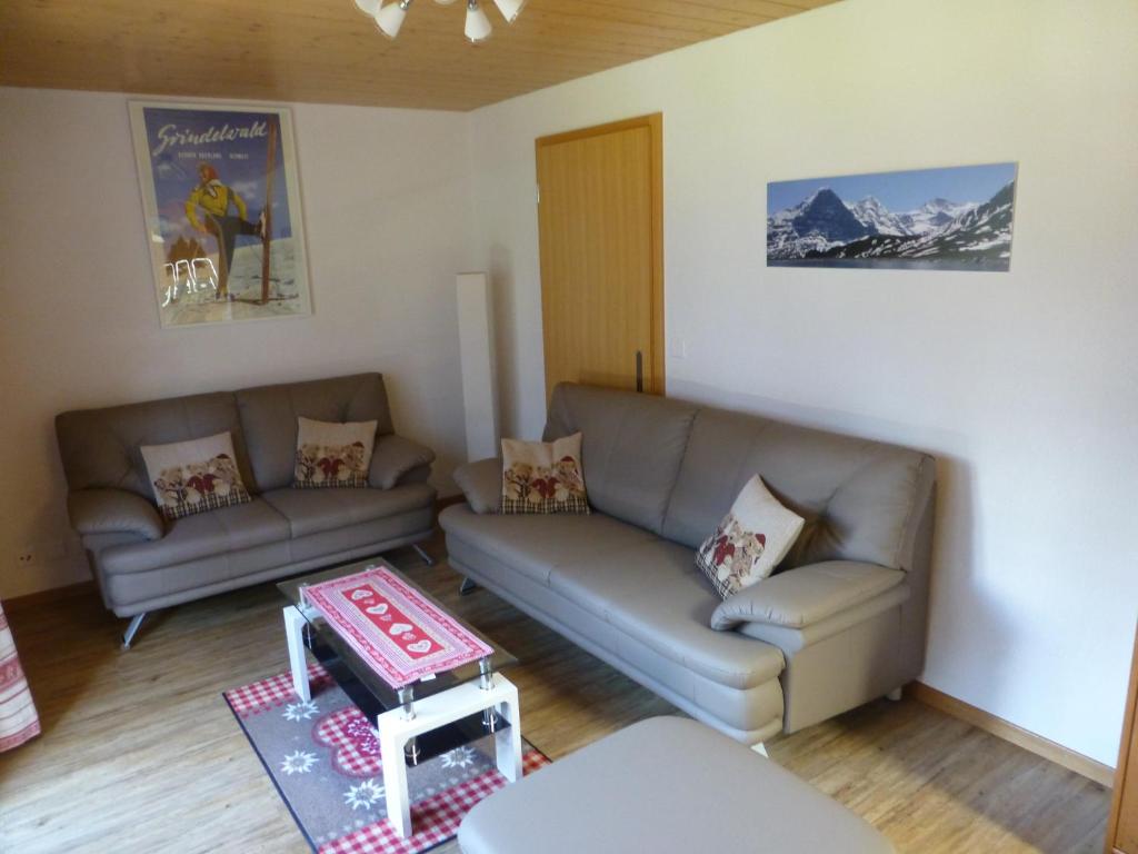 Posezení v ubytování Chalet Verbrunnenhaus Grindelwald