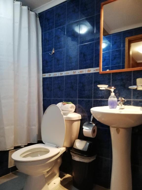 Koupelna v ubytování Hostal La Base