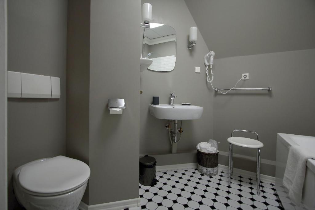 Koupelna v ubytování Boutique Hotel KRISTOFS