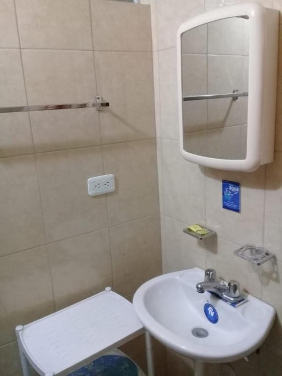 Koupelna v ubytování Hotel Cotopaxi