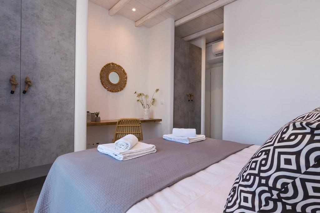Postel nebo postele na pokoji v ubytování IL SOGNO VILLAS Paros