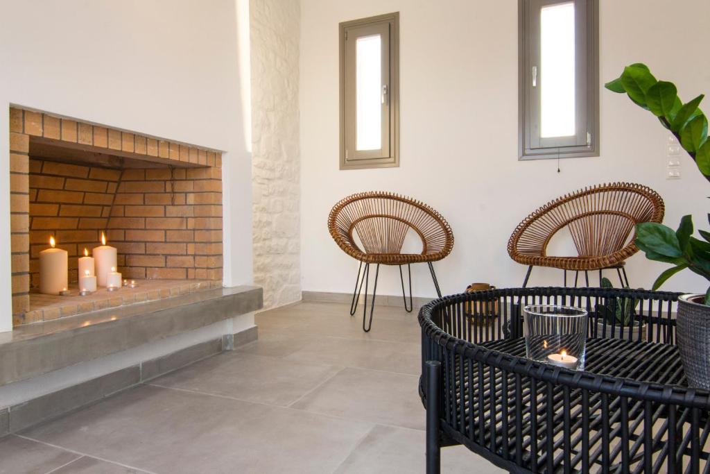 Posezení v ubytování IL SOGNO VILLAS Paros