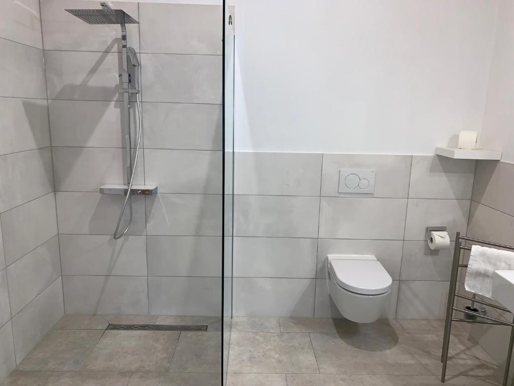 Koupelna v ubytování Gästezimmer & Appartement Elskop