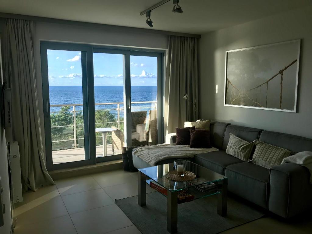 Posedenie v ubytovaní HOLIDAY HOME Wechta Baltic 608 z widokiem na morze