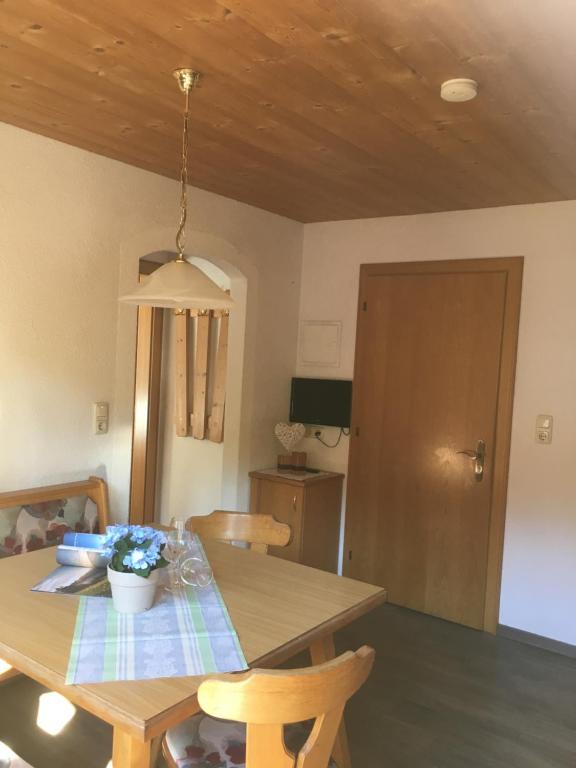 Televízia a/alebo spoločenská miestnosť v ubytovaní Haus Wildebene