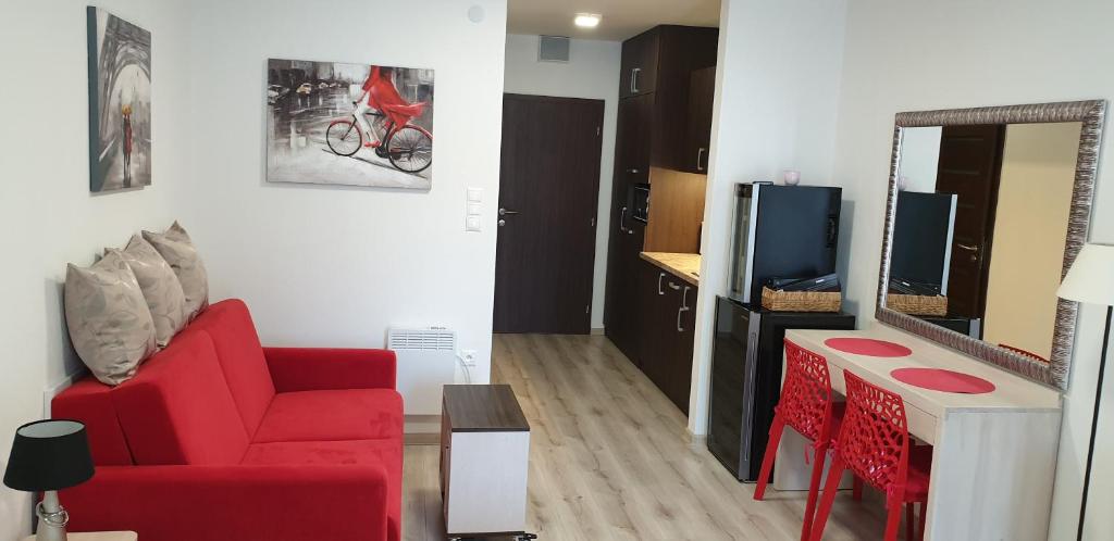 TV a/nebo společenská místnost v ubytování Apartmánový dom DIAMOND apartmán SiMa