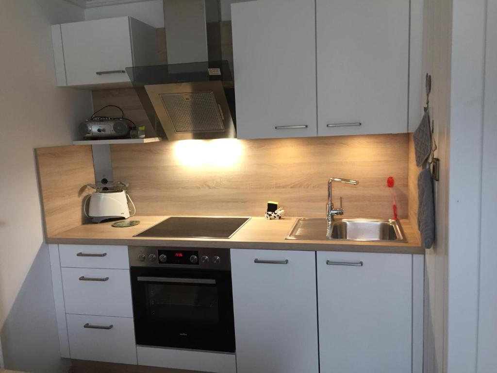 Kuchyňa alebo kuchynka v ubytovaní Ferienwohnung Trattnig