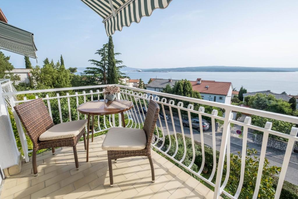 Balkón nebo terasa v ubytování Apartments Fina