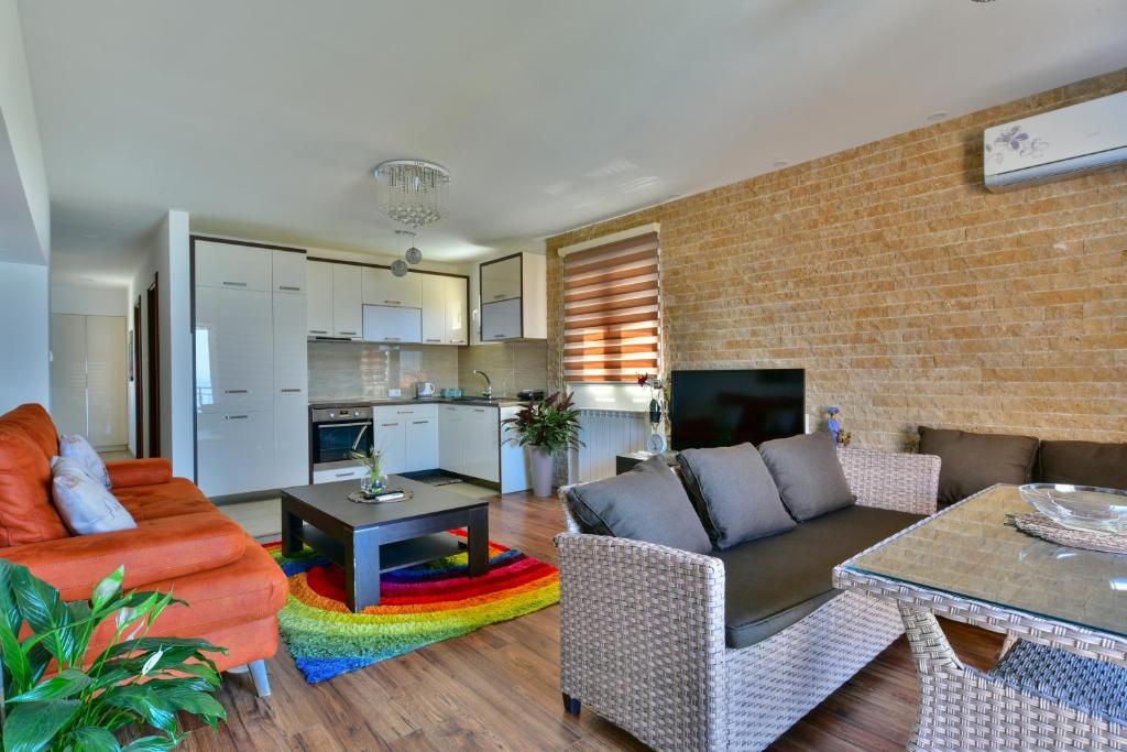 Kuchyň nebo kuchyňský kout v ubytování Apartments Kentera LUX