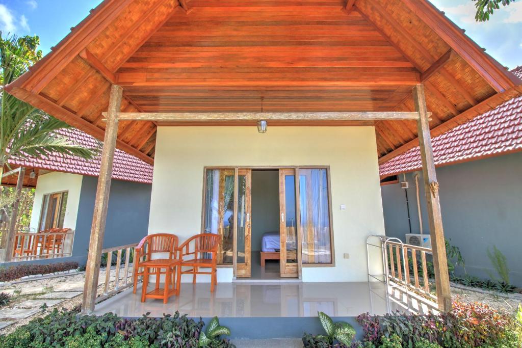 Balkón nebo terasa v ubytování MESARI Cottage