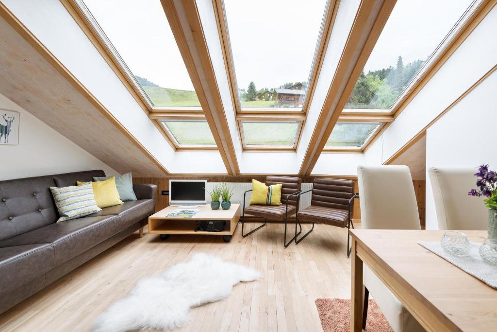 Posezení v ubytování WÄLDERHAUS Apartments