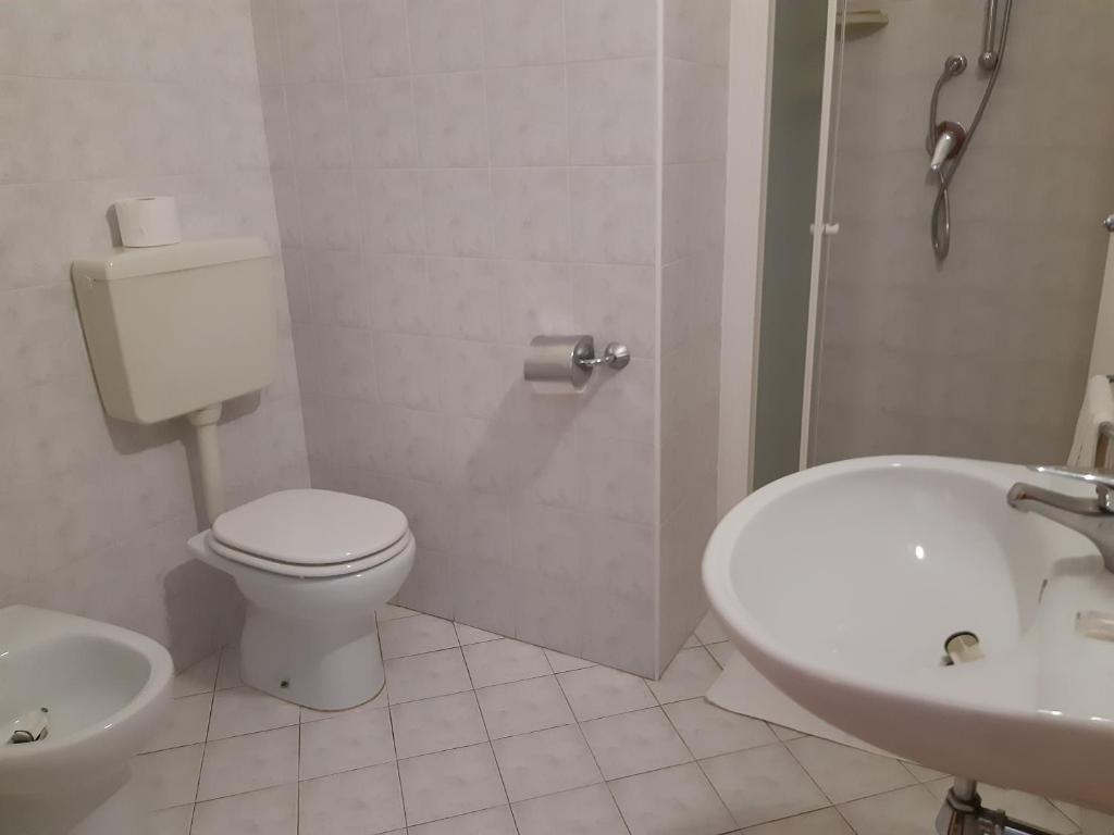 Koupelna v ubytování Hotel Rosa