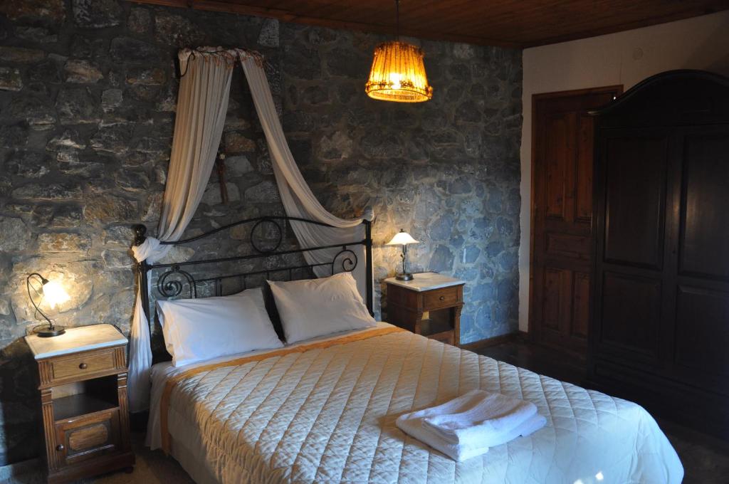 Posteľ alebo postele v izbe v ubytovaní Kastraki Vacations House