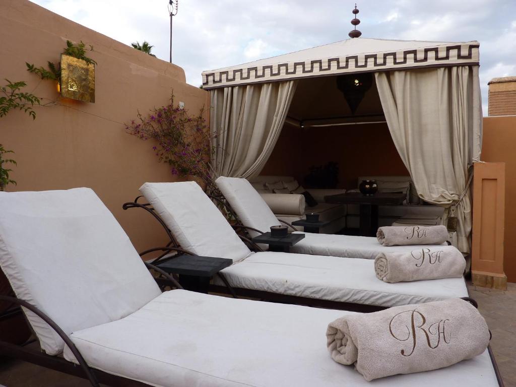 Posezení v ubytování Riad Hermès