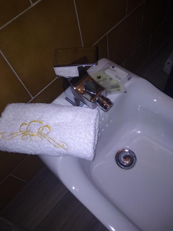 Koupelna v ubytování Hotel Malta