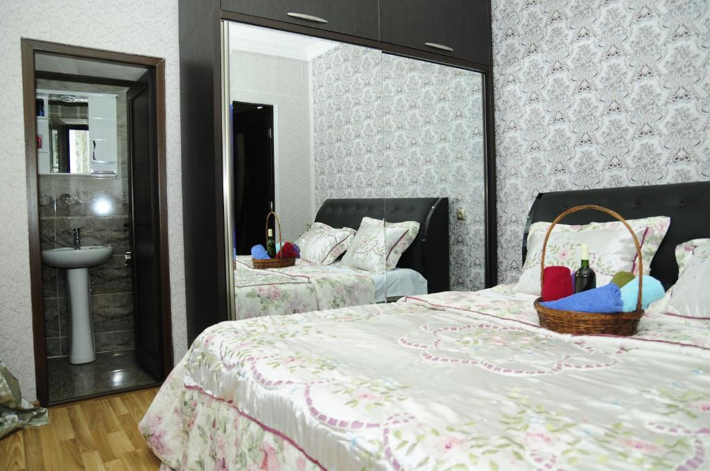 Postel nebo postele na pokoji v ubytování Guest House IVO