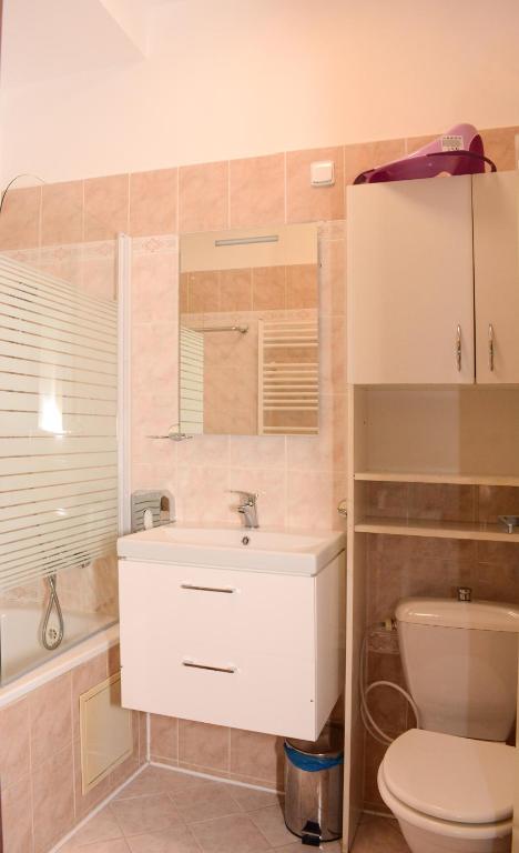Koupelna v ubytování Hotel Andromeda