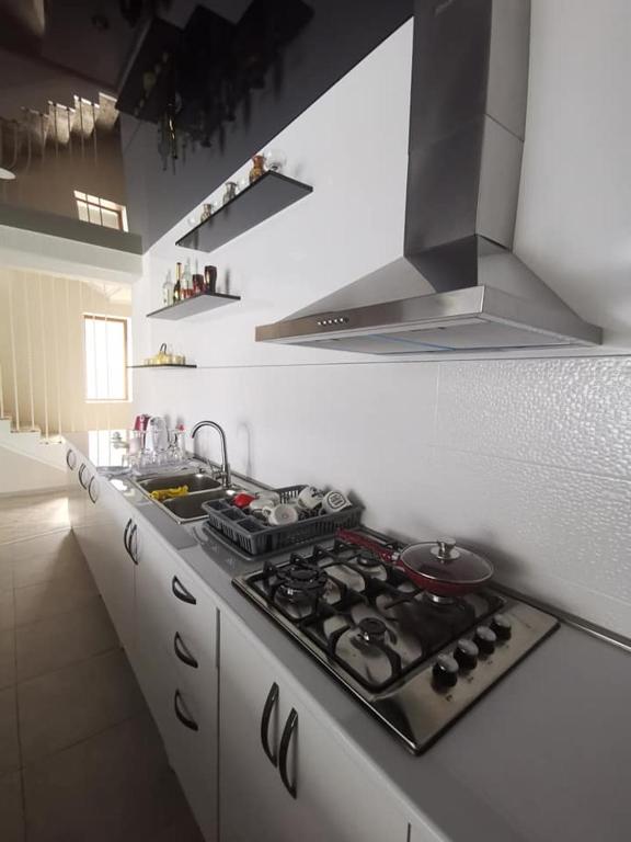Kuchyň nebo kuchyňský kout v ubytování Ronini Telavi