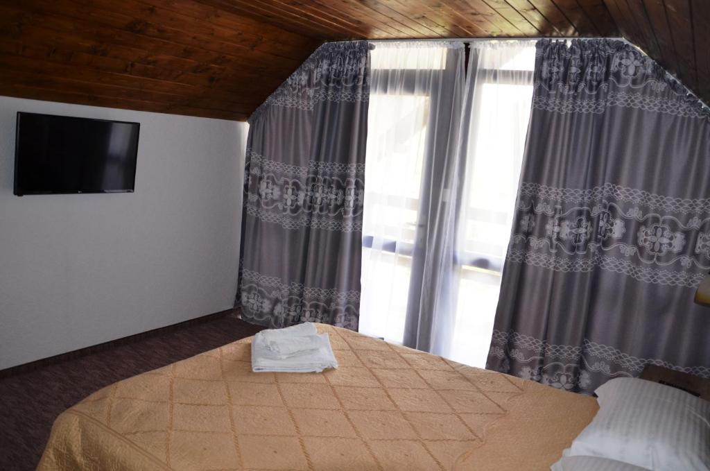 Postel nebo postele na pokoji v ubytování Pensiunea Panoramic