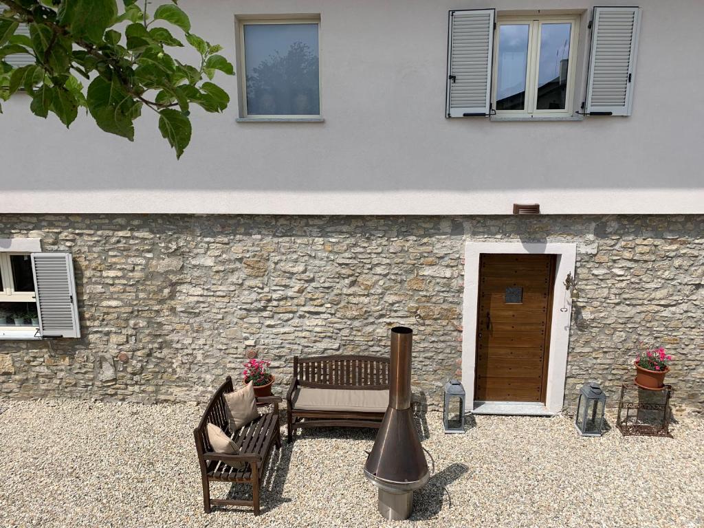 Patio alebo iná vonkajšia časť ubytovania La Luce delle Colline