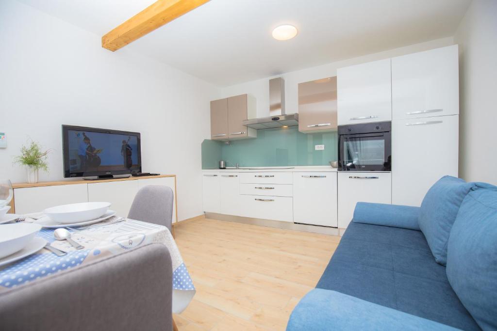Kuchyň nebo kuchyňský kout v ubytování Apartment Rita