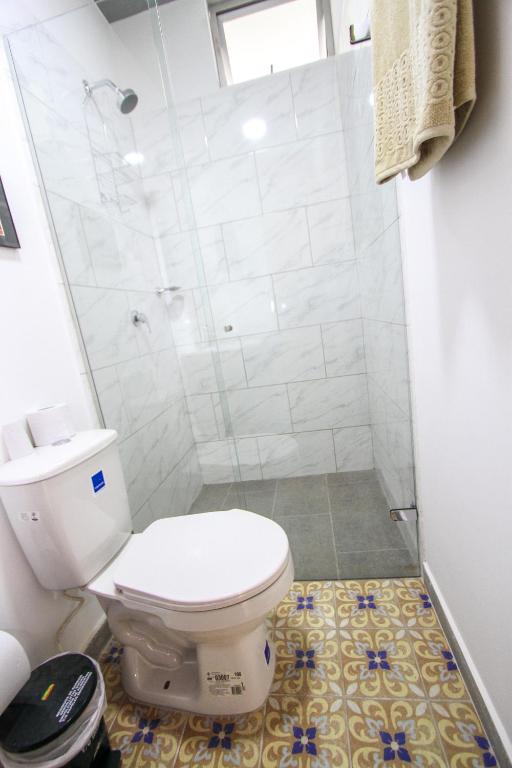 Koupelna v ubytování Casa Tuvia