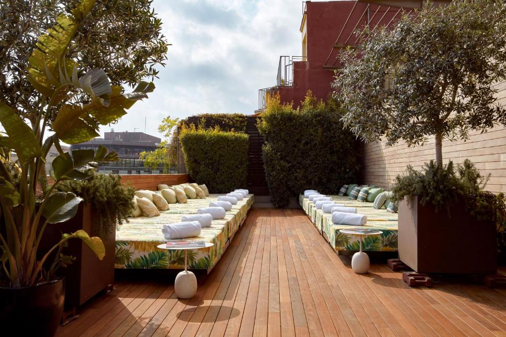 A garden outside Sir Victor Hotel, part of Sircle Collection