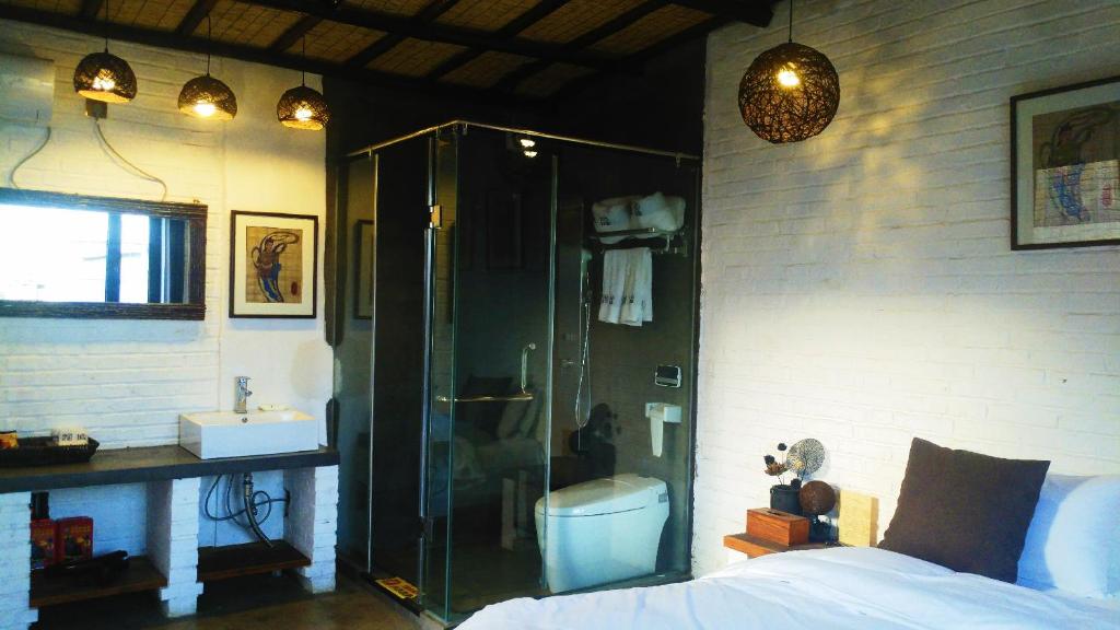 Kylpyhuone majoituspaikassa Guixu Huatang Homestay
