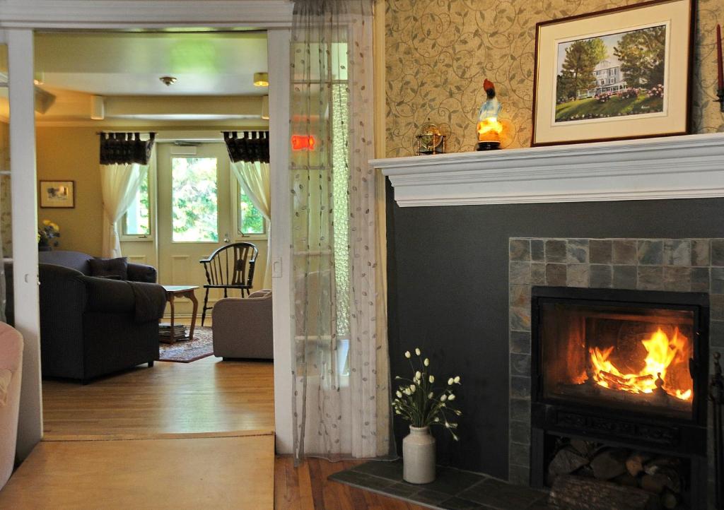 Posezení v ubytování Auberge Beausejour