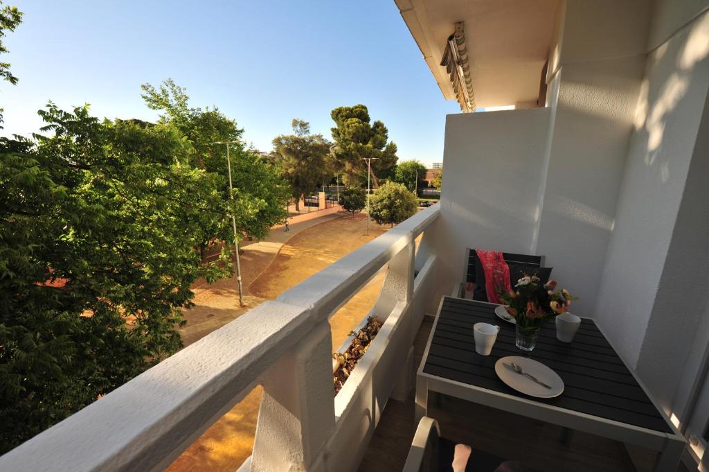 Balkon lub taras w obiekcie Diseño Terraza dos baños Piscina